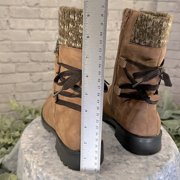 Fashion Retro Light Brown Mid-High Round Toe Zip-up Martin Boots WMS 9M🤎EUC - Picture 5 of 13